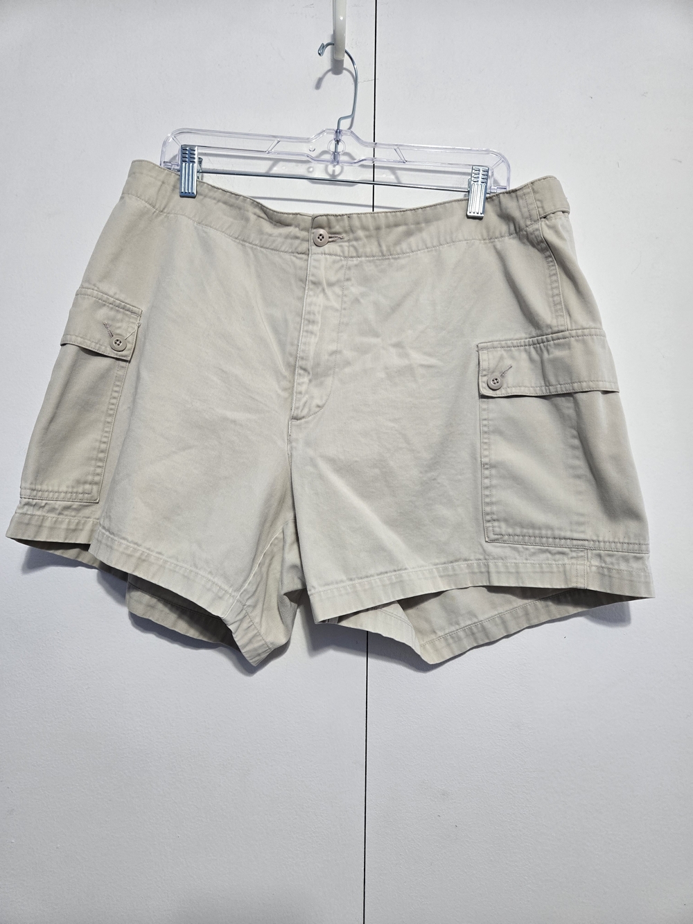 Venezia Jeans Khaki Cargo Shorts Women's Size 18 100% Cotton Utility‎